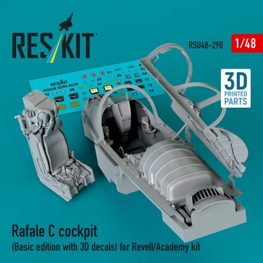 Rafale C cockpit (Basic edition with 3D decals) for Revell/Academy ...