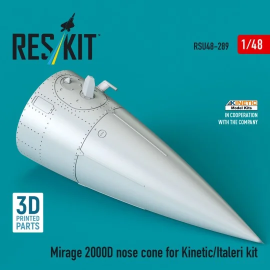 Mirage 2000D nose cone for Kinetic/Italeri kit (3D Printed), 1/48 -... Mirage 2000D nose cone for Kinetic/Italeri kit (3D Printed), 1/48 -...