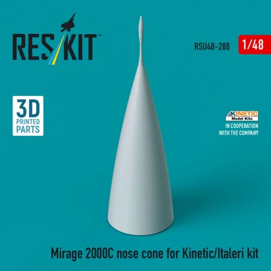 Mirage 2000C nose cone for Kinetic/Italeri kit (3D Printed) - ResKi...