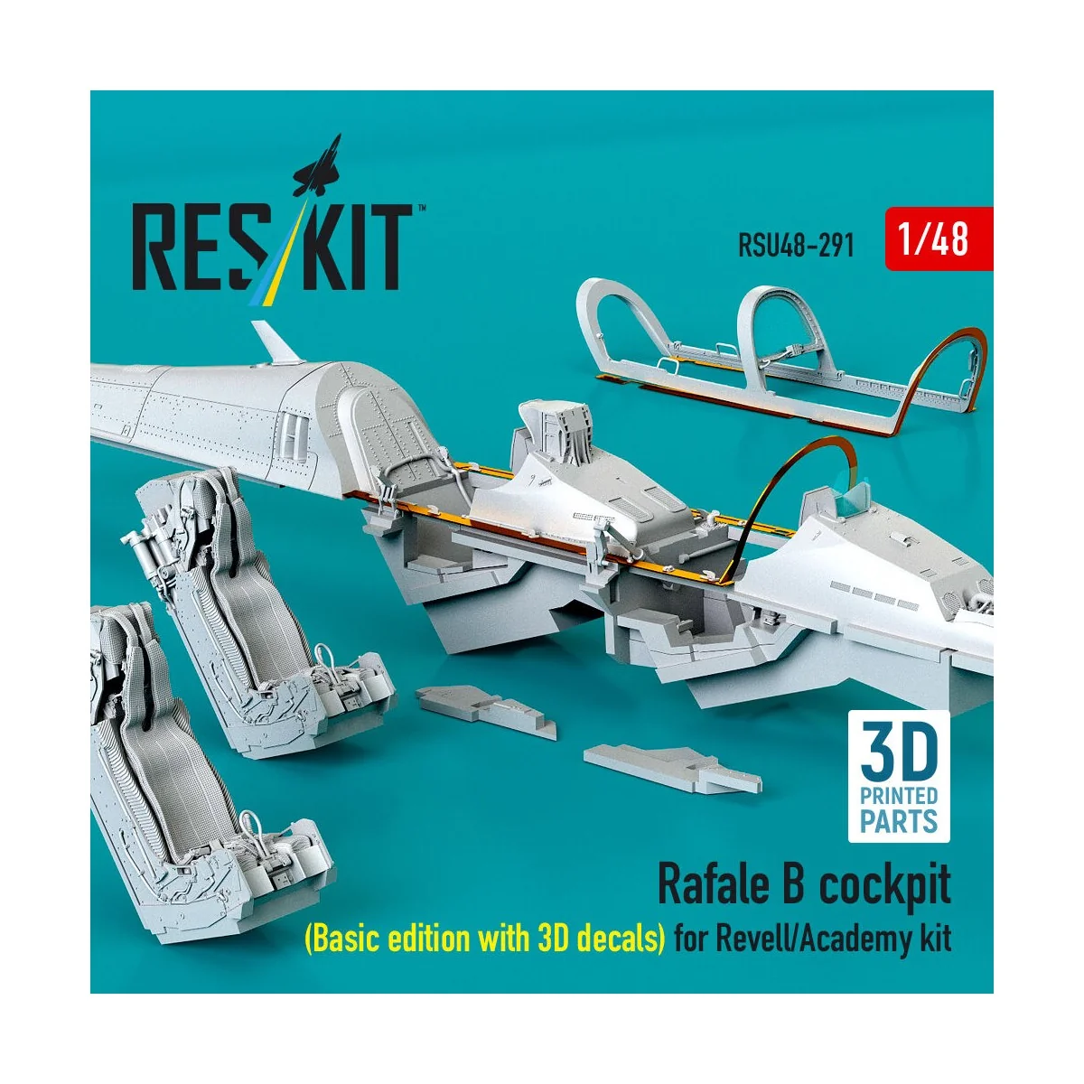Rafale B cockpit (Basic edition with 3D decals) for Revell/Academy ... Rafale B cockpit (Basic edition with 3D decals) for Revell/Academy ...