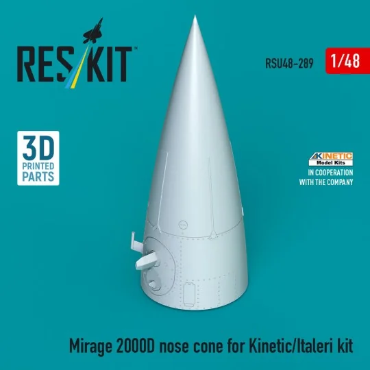 Mirage 2000D nose cone for Kinetic/Italeri kit (3D Printed) - ResKi...