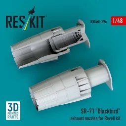 SR-71 Blackbird exhaust nozzles for Revell kit (3D printed), 1/48 -...