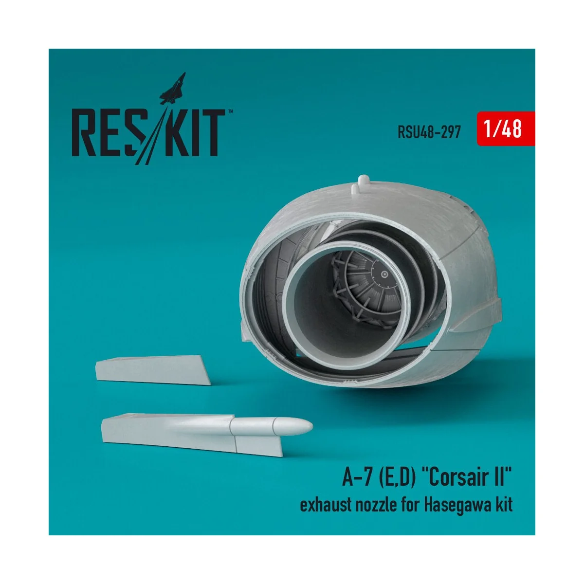 A-7 (E, D) Corsair II exhaust nozzle for Hasegawa kit, 1/48 - ResKi...
