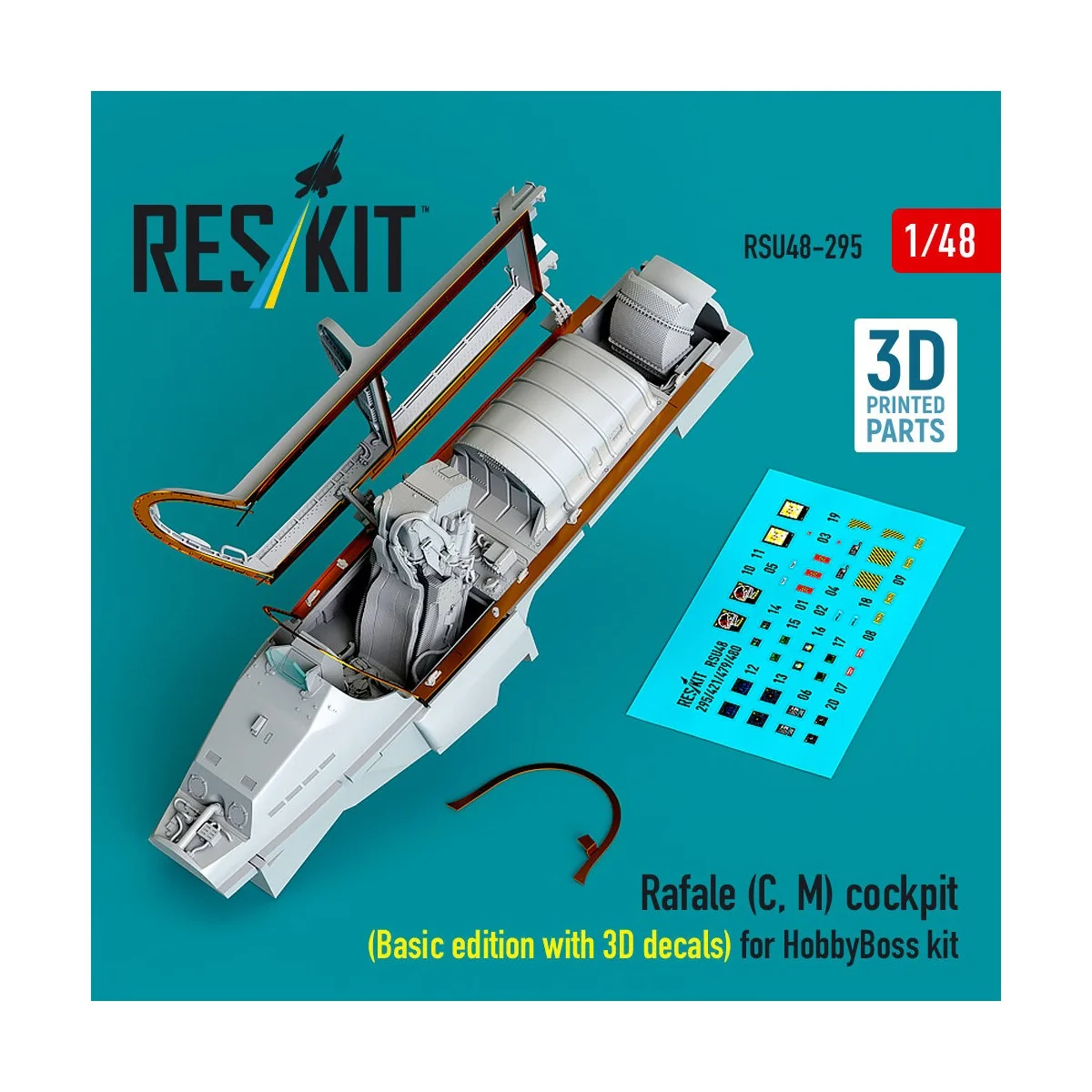 Rafale (C, M) cockpit (Basic edition with 3D decals) for HobbyBoss ...