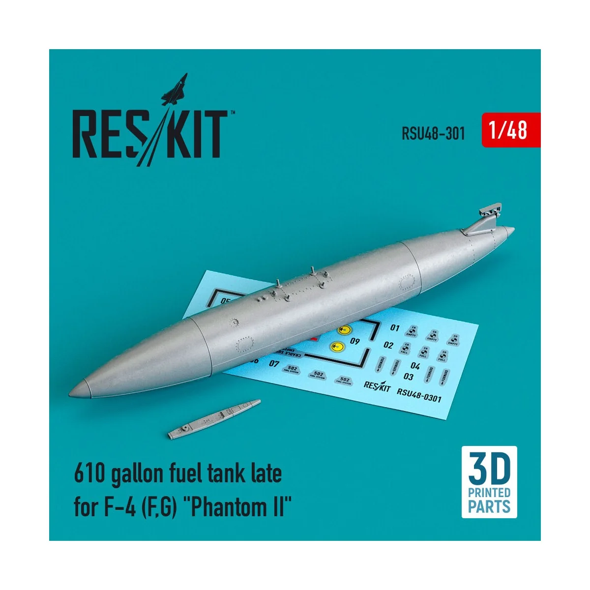 610 gallon fuel tank late F-4 (F, G) Phantom II (3D Printed), 1/48 ... 610 gallon fuel tank late F-4 (F, G) Phantom II (3D Printed), 1/48 ...