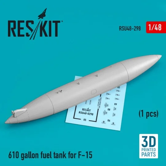 610 gallon fuel tank for F-15 (1 pcs) (3D Printed) - ResKit Models ...