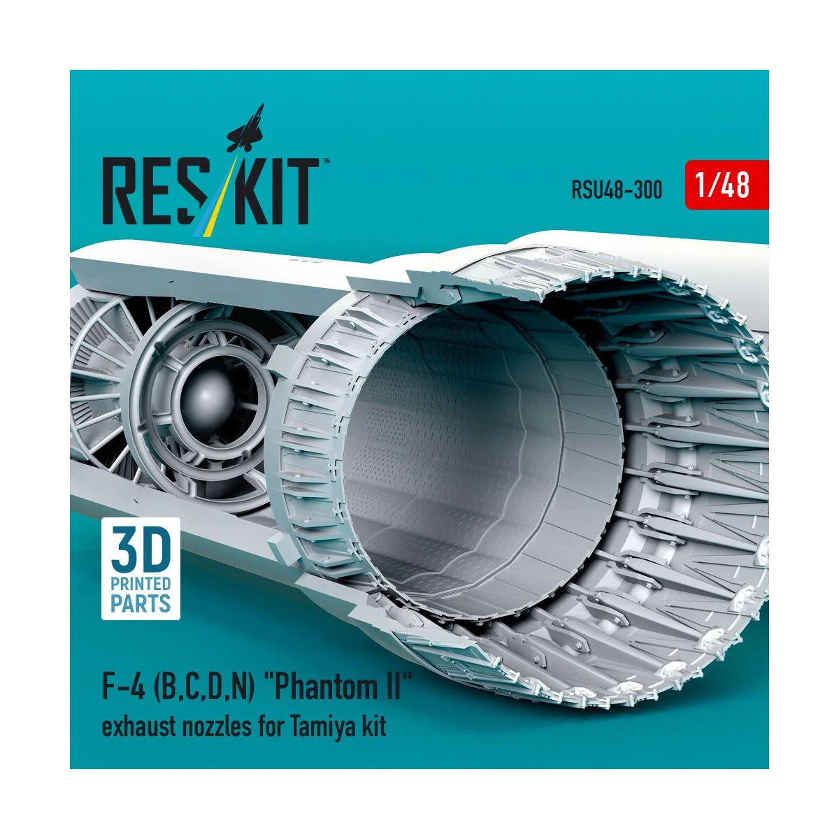 F-4 (B, C, D, N) Phantom II exhaust nozzles for Tamiya kit (3D prin...