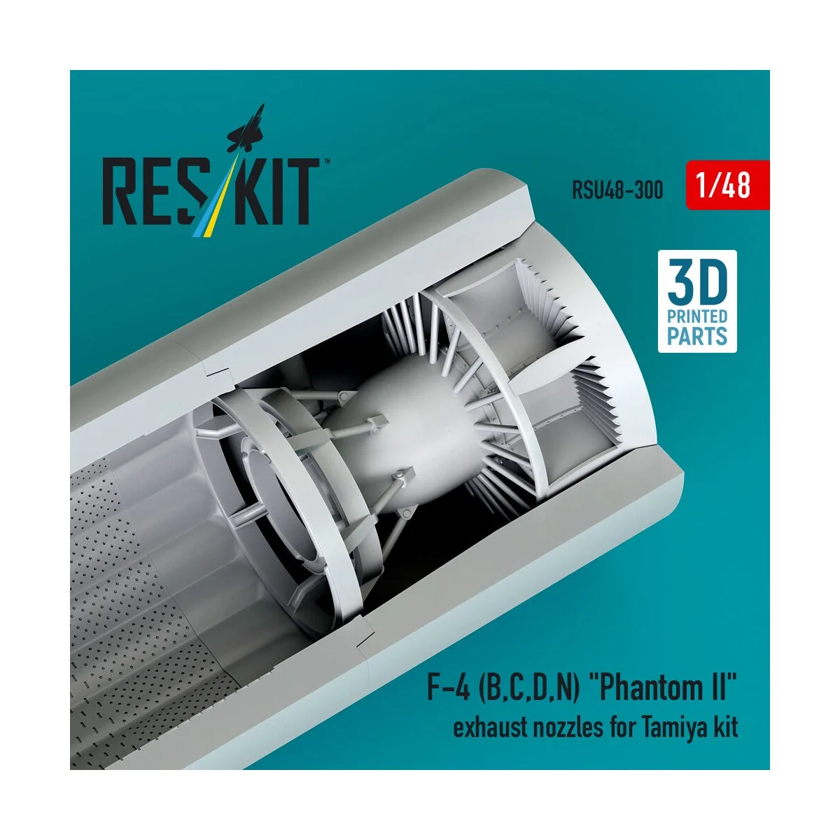 F-4 (B, C, D, N) Phantom II exhaust nozzles for Tamiya kit (3D prin...