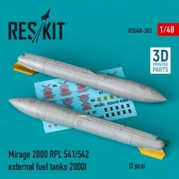 Mirage 2000 RPL 541/542 external fuel tanks 2000lt (2 pcs) (3D Prin...