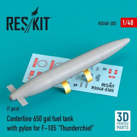 Centerline 650 gal fuel tank with pylons for F-105 Thunderchief (1 ...