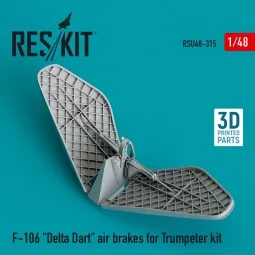 F-106 Delta Dart air brakes for Trumpeter kit (3D Printed) - ResKit...