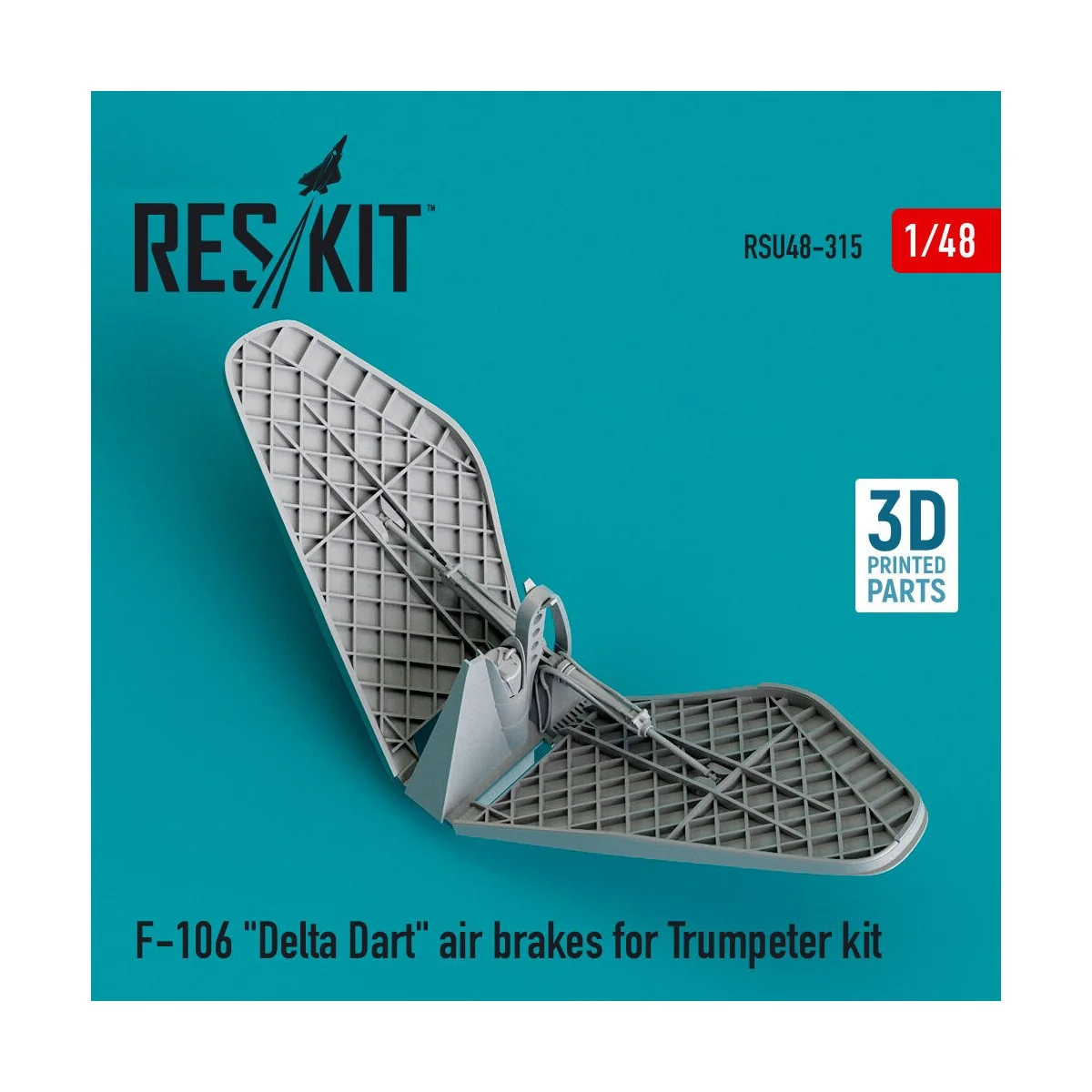 F-106 Delta Dart air brakes for Trumpeter kit (3D Printed), 1/48 - ... F-106 Delta Dart air brakes for Trumpeter kit (3D Printed), 1/48 - ...