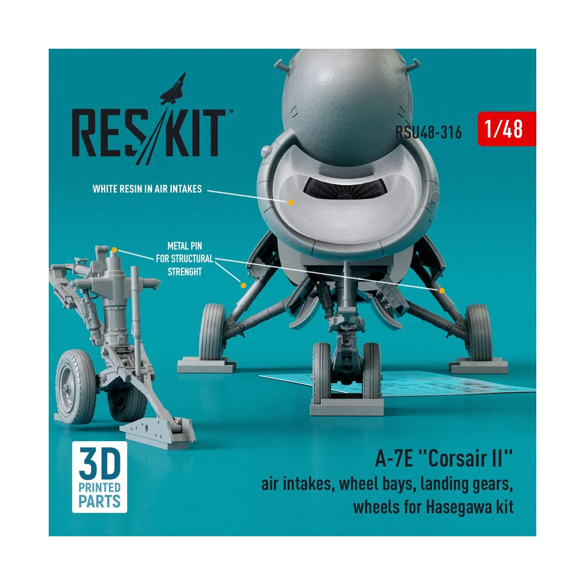 A-7E Corsair II air intakes, wheel bays, landing gears, wheels for ... A-7E Corsair II air intakes, wheel bays, landing gears, wheels for ...