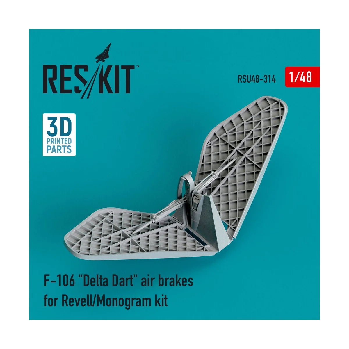 F-106 Delta Dart air brakes for Revell/Monogram kit (3D Printed), 1...