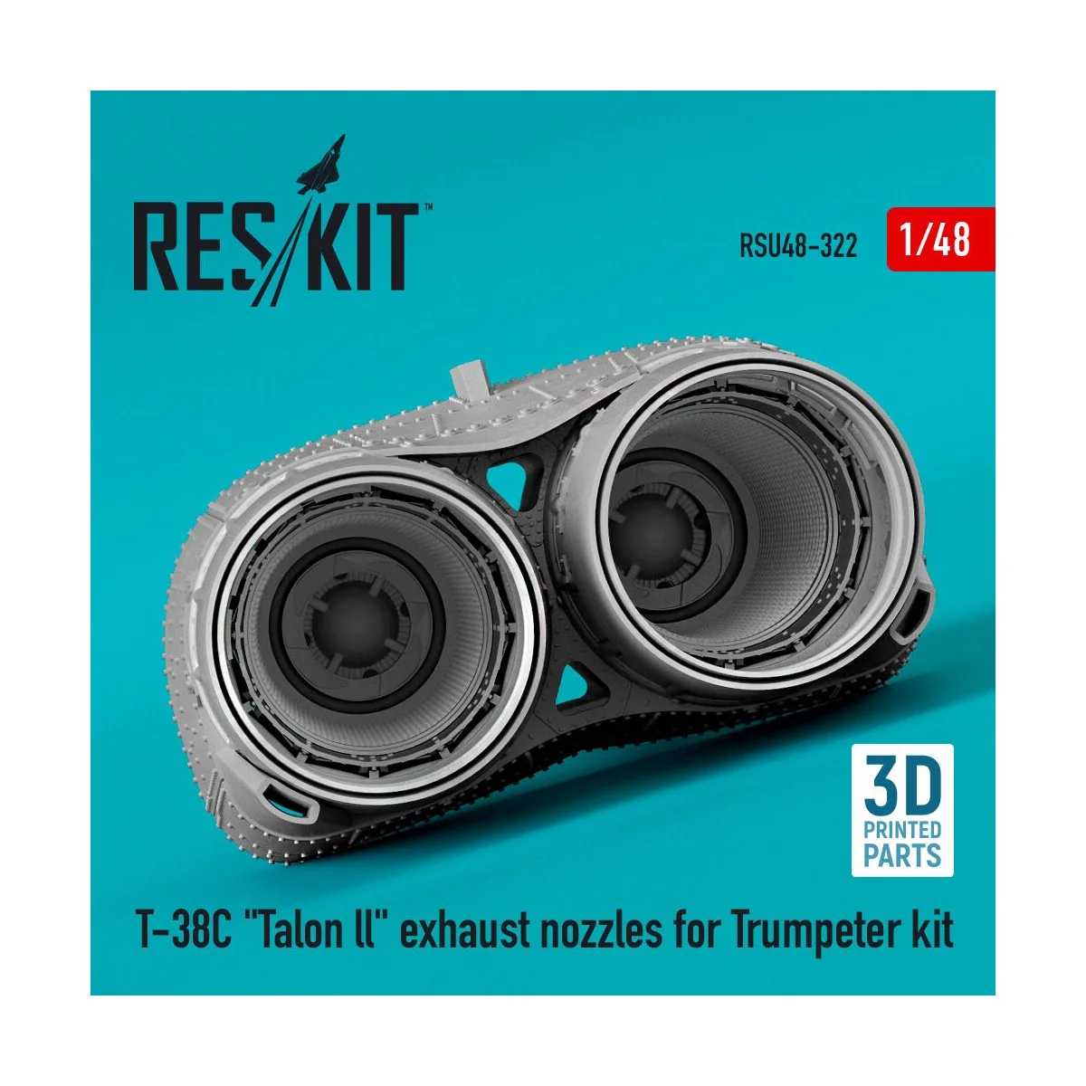 T-38C Talon ll exhaust nozzles for Trumpeter kit (3D Printed) - Res...