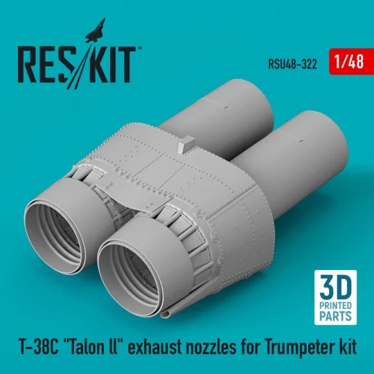 T-38C Talon ll exhaust nozzles for Trumpeter kit (3D Printed) - Res...