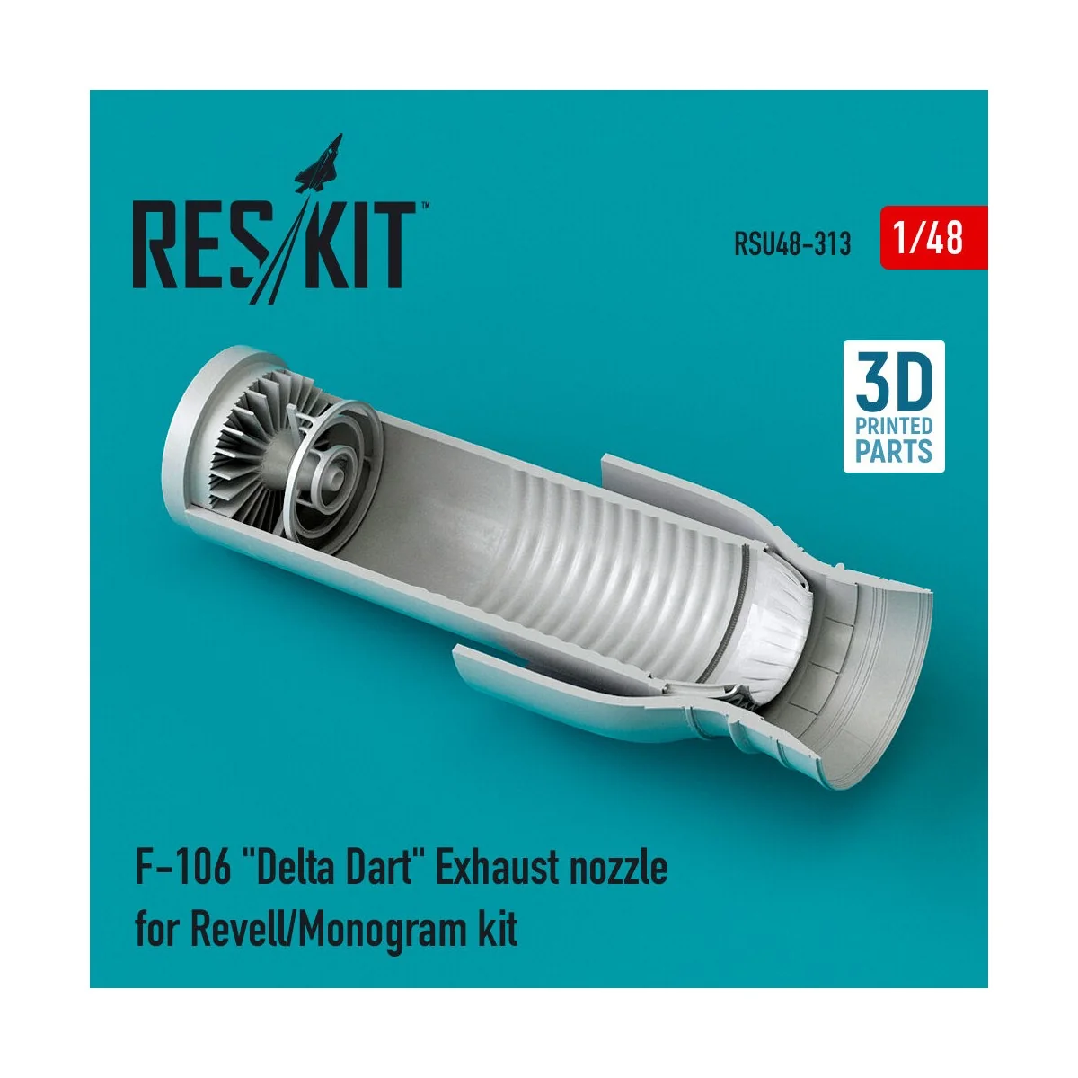 F-106 Delta Dart exhaust nozzle for Revell/Monogram kit, 1/48 - Res...