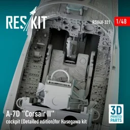 A-7D Corsair II cockpit (Detailed edition) for Hasegawa kit (3D Pri...