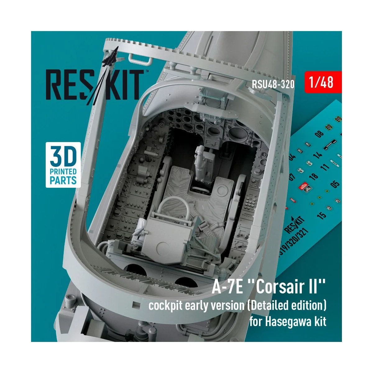 A-7E Corsair II cockpit early version (Detailed edition) for Hasega...