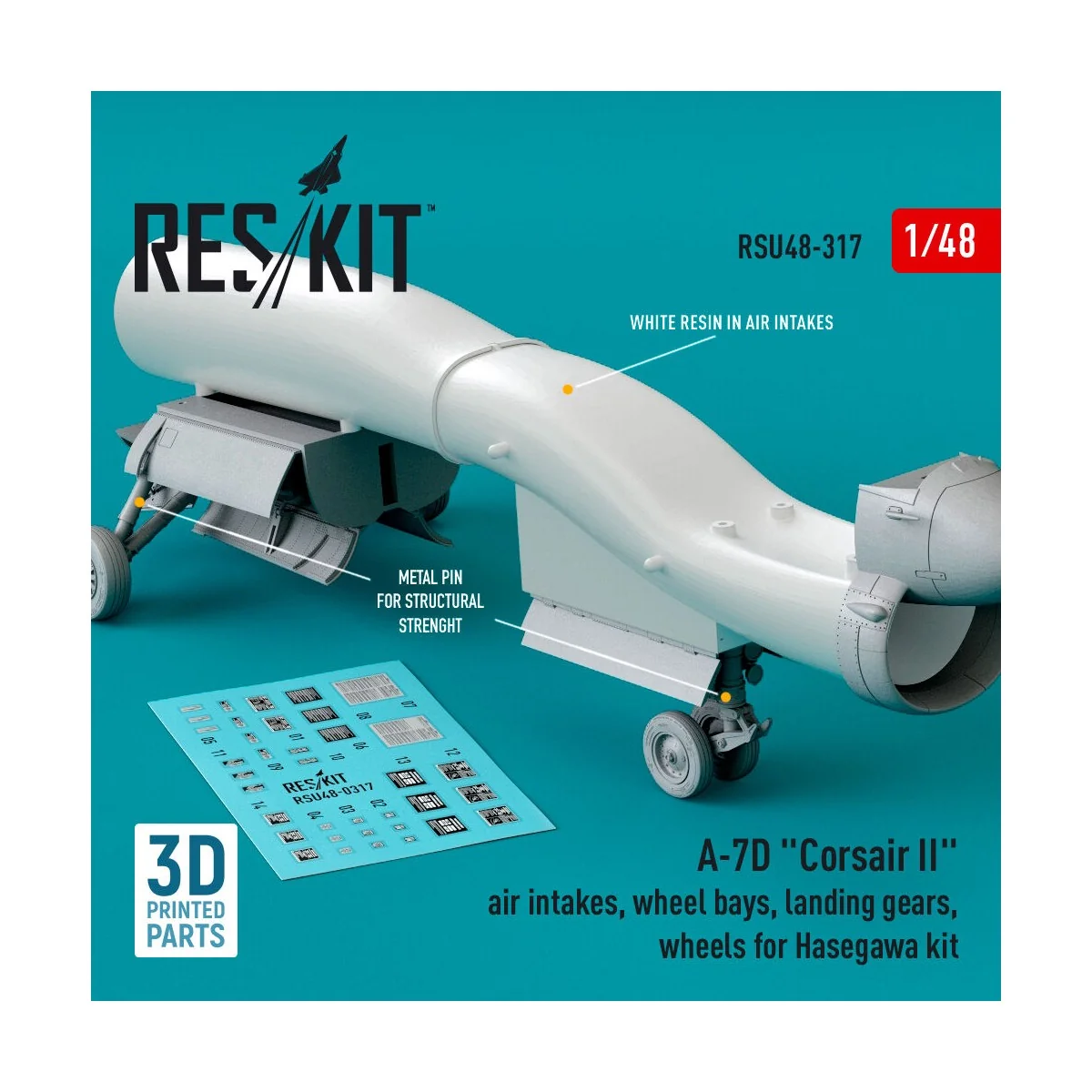 A-7D Corsair II air intakes, wheel bays, landing gears, wheels for ... A-7D Corsair II air intakes, wheel bays, landing gears, wheels for ...