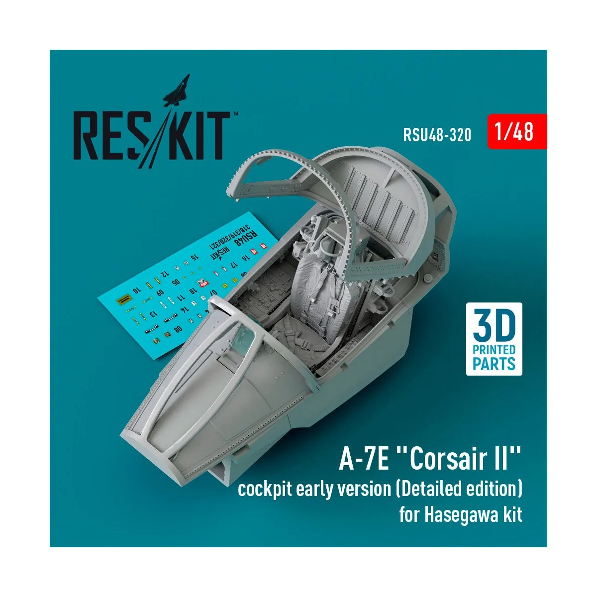 A-7E Corsair II cockpit early version (Detailed edition) for Hasega...