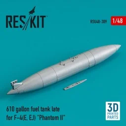 610 gallon fuel tank late for F-4(E, EJ) Phantom II (3D Printed), 1...
