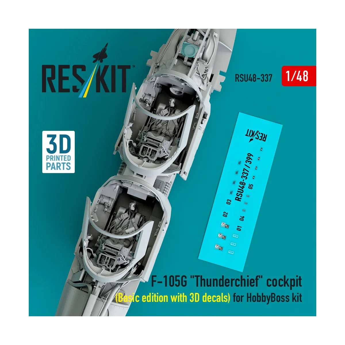 F-105G Thunderchief cockpit (Basic edition with 3D decals) for Hobb...