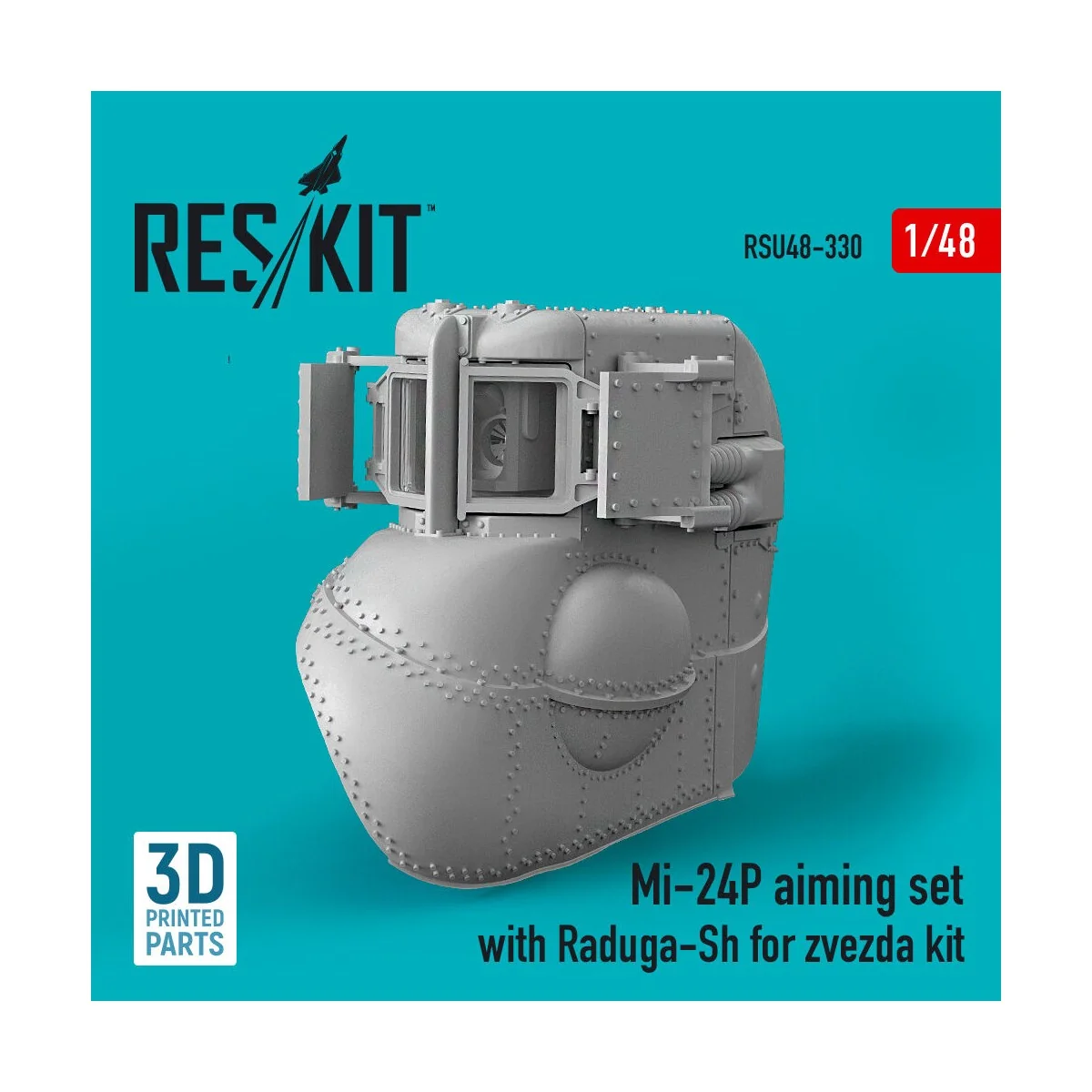Mi-24P aiming set with Raduga-Sh for zvezda kit (3D Printed), 1/48 ...