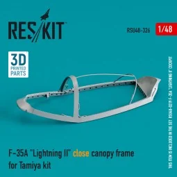 F-35A Lightning II close canopy frame for Tamiya kit (3D Printed), ...