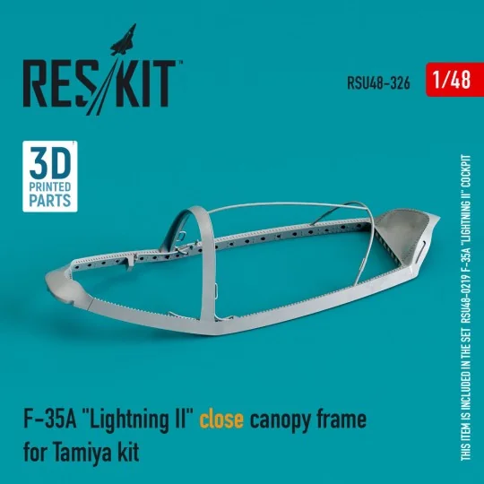 F-35A Lightning II close canopy frame for Tamiya kit (3D Printed), ...