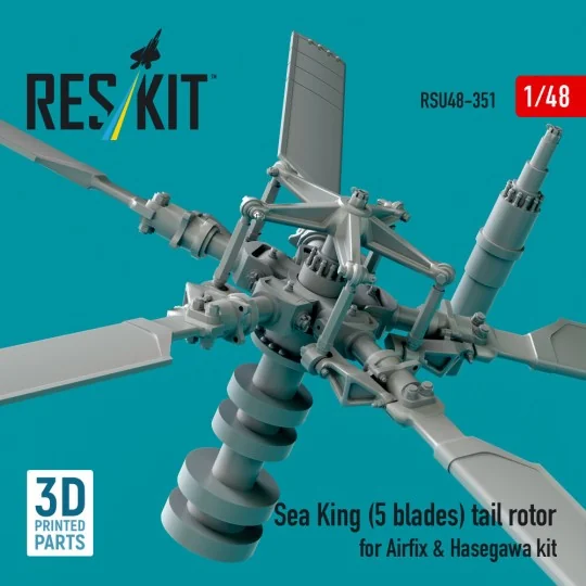Sea King (5 blades) tail rotor for Airfix & Hasegawa kit (3D printe...