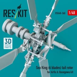 Sea King (6 blades) tail rotor for Airfix & Hasegawa kit (3D printe...