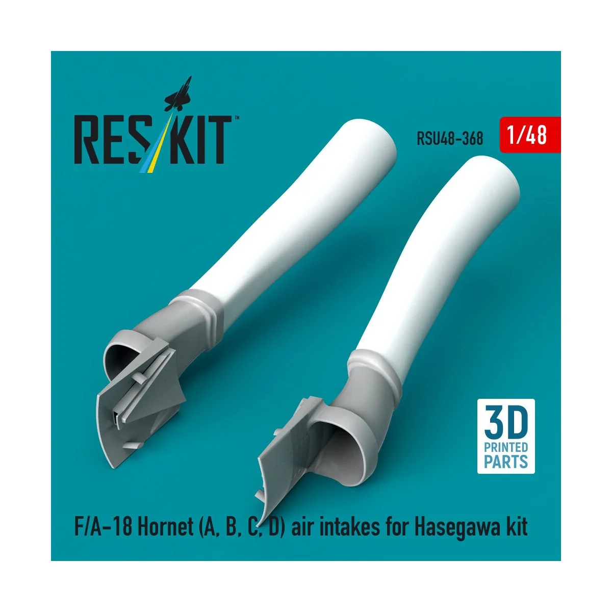 F/A-18 Hornet (A, B, C, D) air intakes for Hasegawa kit (3D Printed...