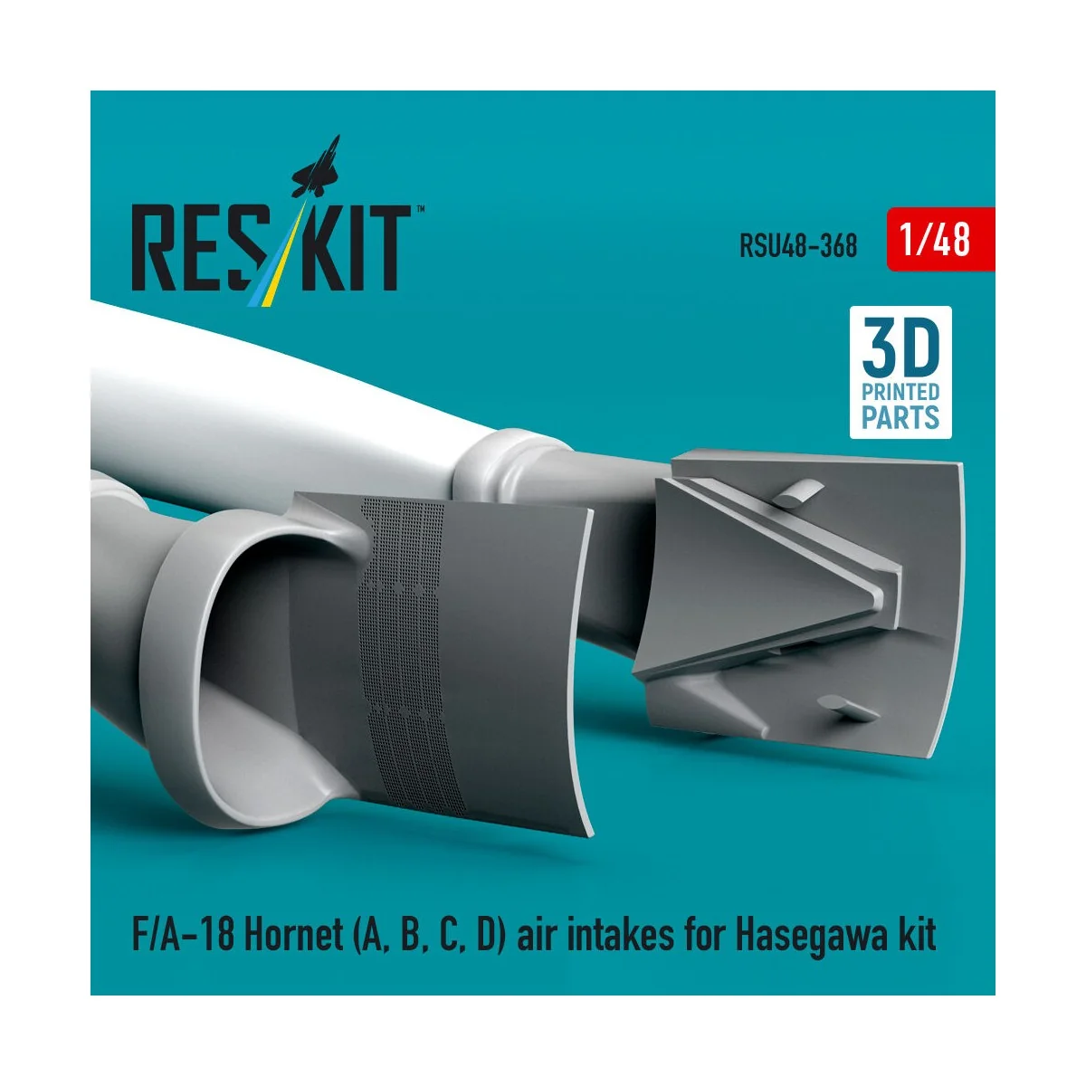 F/A-18 Hornet (A, B, C, D) air intakes for Hasegawa kit (3D Printed...