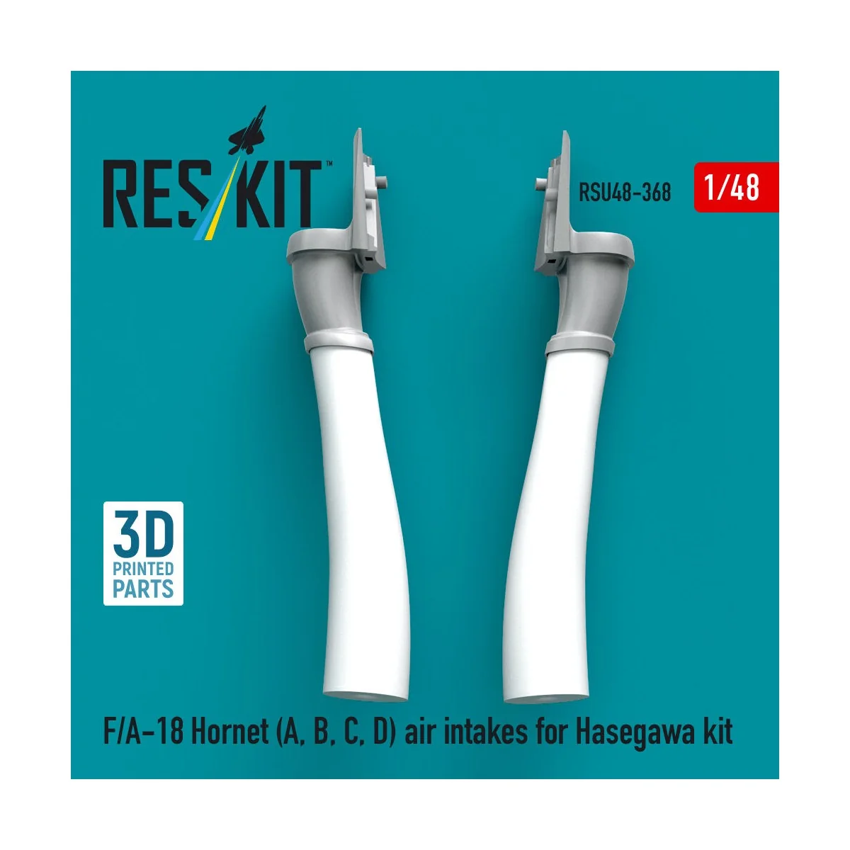 F/A-18 Hornet (A, B, C, D) air intakes for Hasegawa kit (3D Printed...