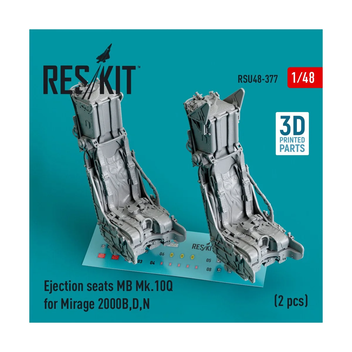 Ejection seats MB Mk.10Q for Mirage 2000B, D, N (2 pcs) (3D Printed...