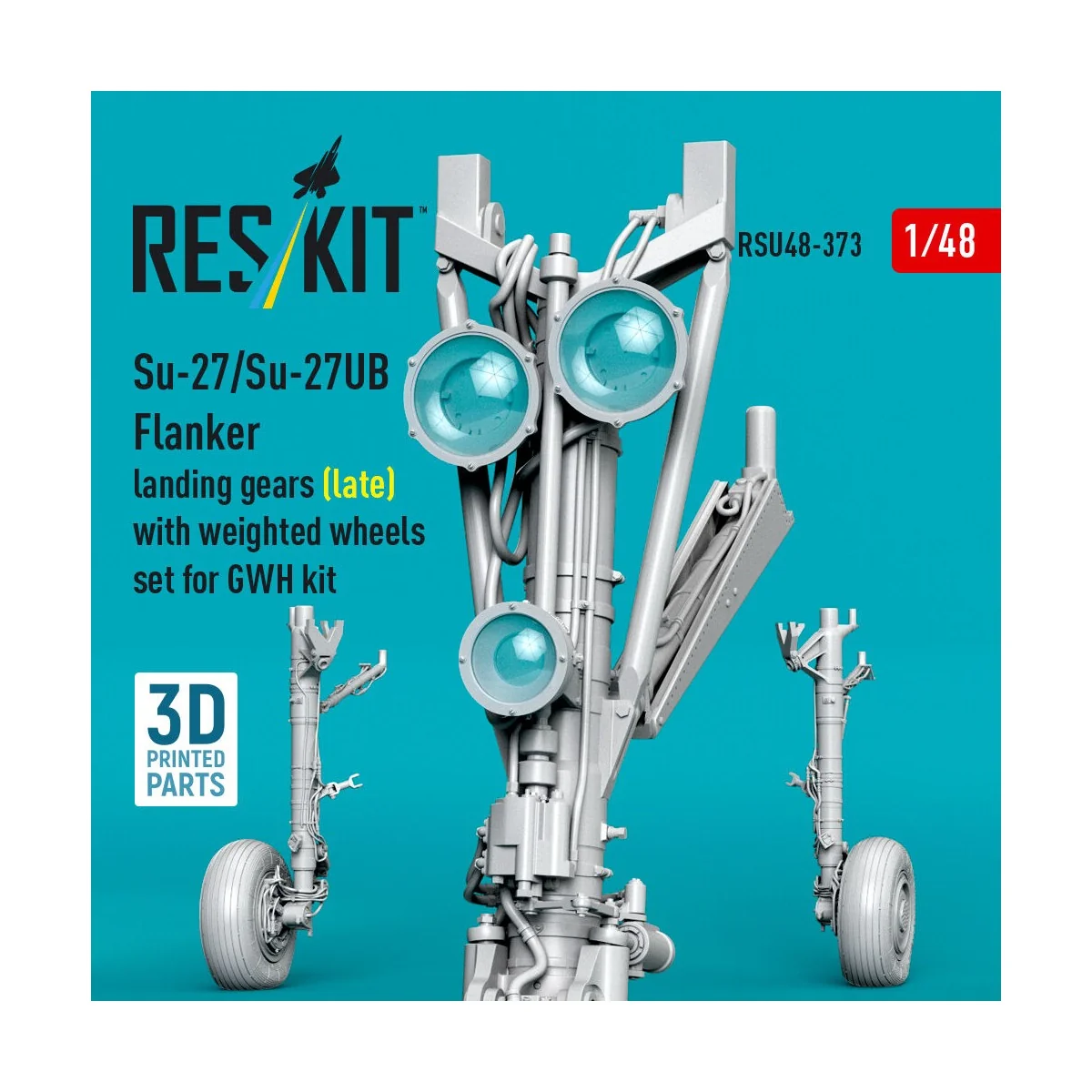 Su-27/Su-27UB Flanker landing gears (late) with weighted wheels set... Su-27/Su-27UB Flanker landing gears (late) with weighted wheels set...