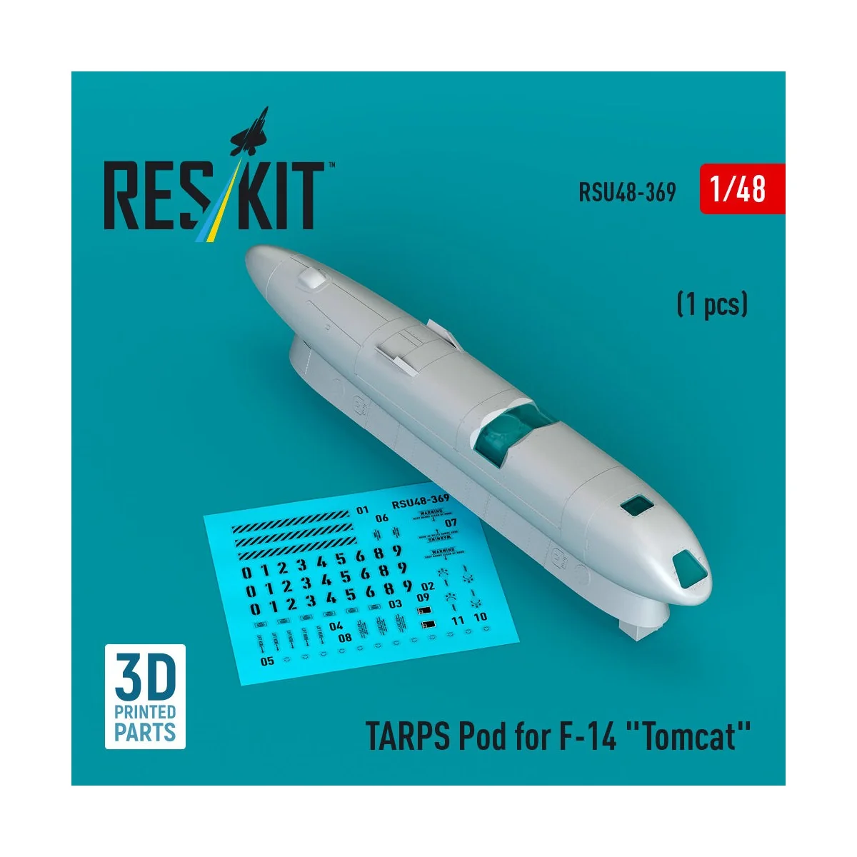 TARPS pod for F-14 Tomcat (1 pcs) (3D printed), 1/48 - ResKit Model...