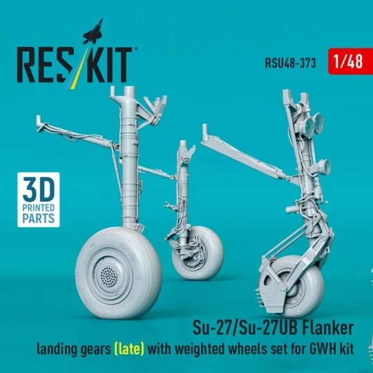 Su-27/Su-27UB Flanker landing gears (late) with weighted wheels set...
