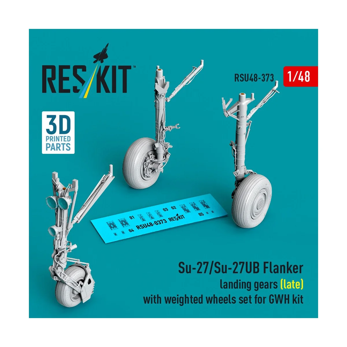 Su-27/Su-27UB Flanker landing gears (late) with weighted wheels set... Su-27/Su-27UB Flanker landing gears (late) with weighted wheels set...