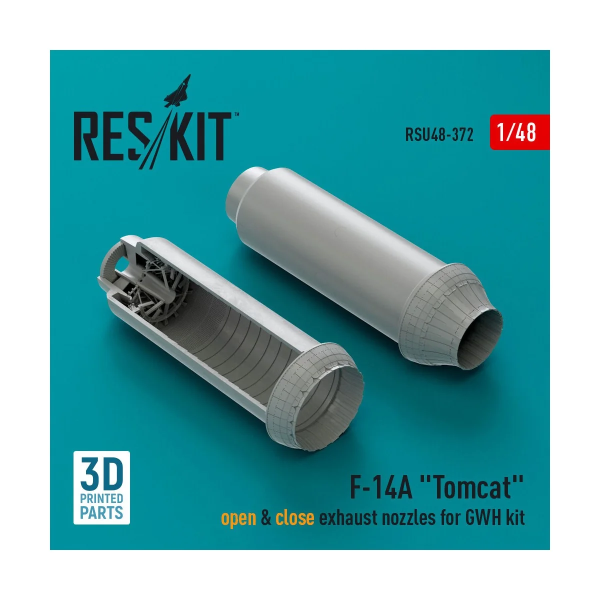 F-14A Tomcat open & close exhaust nozzles for GWH kit (3D Printed),... F-14A Tomcat open & close exhaust nozzles for GWH kit (3D Printed),...