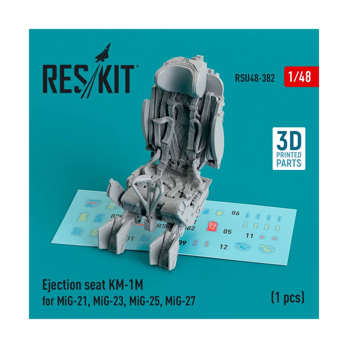 Ejection seat KM-1M for MiG-21, MiG-23, MiG-25, MiG-27 (1 pcs) (3D ...
