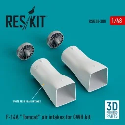 F-14A Tomcat air intakes for GWH kit (3D Printed), 1/48 - ResKit Mo...