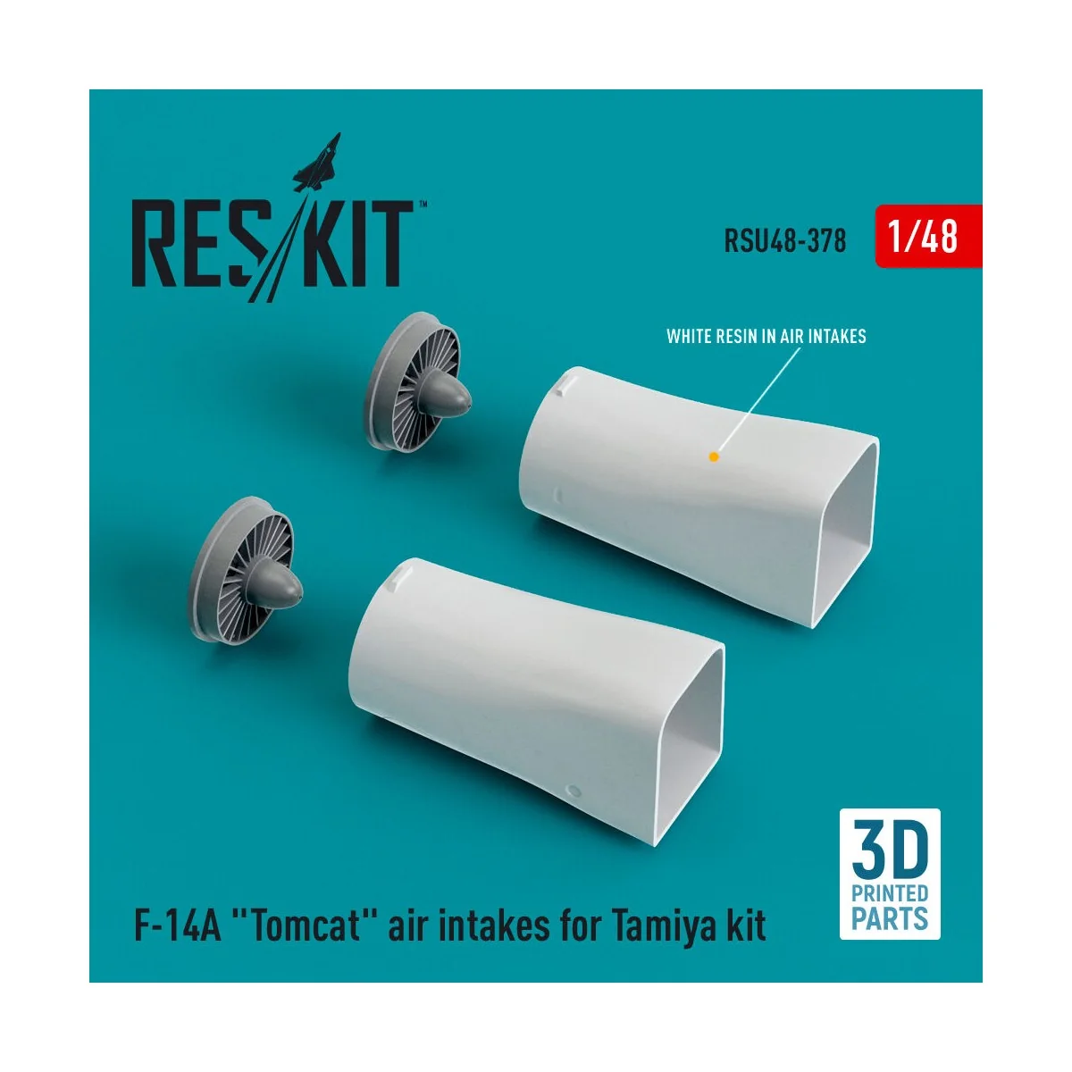 F-14A Tomcat air intakes for Tamiya kit (3D Printed), 1/48 - ResKit...