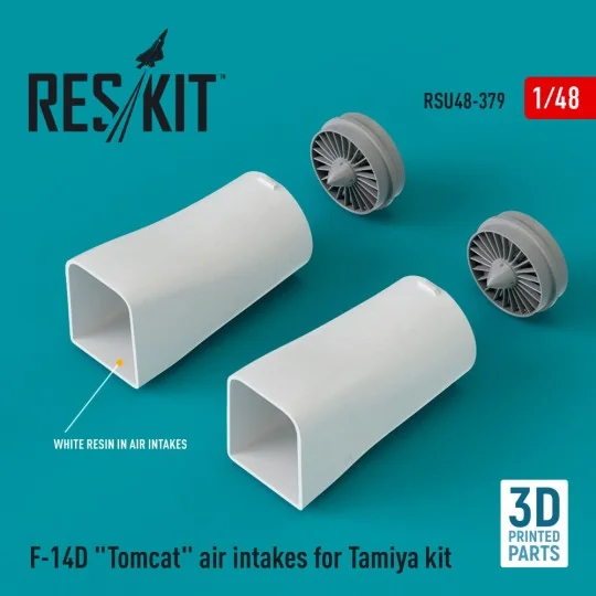 F-14D Tomcat air intakes for Tamiya kit (3D Printed), 1/48 - ResKit... F-14D Tomcat air intakes for Tamiya kit (3D Printed), 1/48 - ResKit...