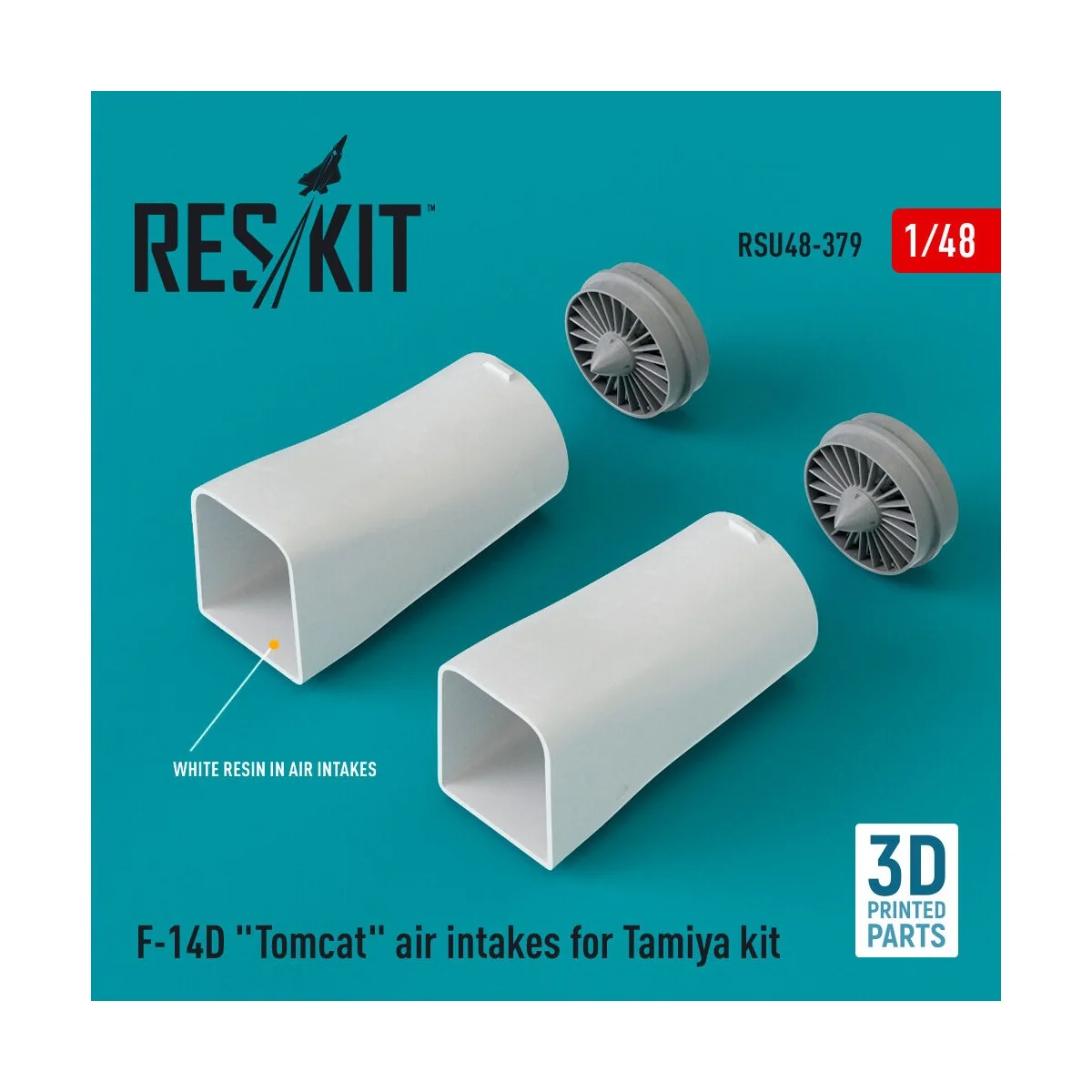 F-14D Tomcat air intakes for Tamiya kit (3D Printed) - ResKit Model...