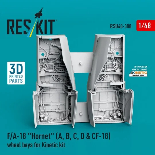 F/A-18 Hornet (A, B, C, D & CF-18) wheel bays for Kinetic kit (3D p...
