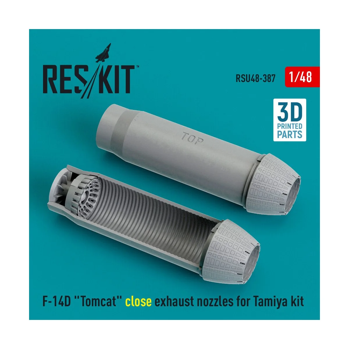 F-14D Tomcat close exhaust nozzles for Tamiya kit (3D Printed) - Re...