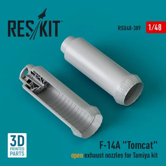 F-14A Tomcat open exhaust nozzles for Tamiya kit (3D Printed), 1/48...