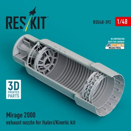 Mirage 2000 exhaust nozzle for Italeri/Kinetic kit (3D Printed), 1/...